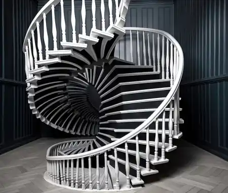 Custom metal spiral staircases fabrication by MTK FAB